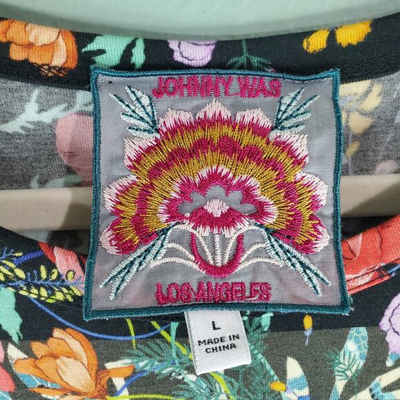 Johnny Was Womens Kashim Easy Fit Tank Floral Motif Dress Boho Size Large - Picture 3 of 10